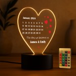 Personalised Wedding Anniversary Gifts for Her Him Custom LED