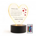 Personalised Wedding Anniversary Gifts for Her Him Custom LED