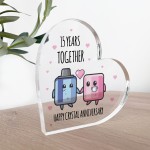 15th Anniversary Plaque Gift For Wife Husband Crystal 15th Anniversary Plaque Gift For Wife Husband Crystal