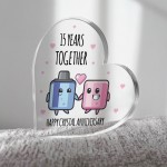 15th Anniversary Plaque Gift For Wife Husband Crystal 15th Anniversary Plaque Gift For Wife Husband Crystal