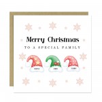 Personalised Family Christmas Card With Envelope Family Cards