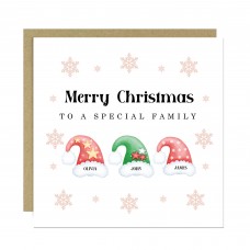 Personalised Family Christmas Card With Envelope Family Cards