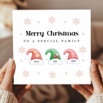 Personalised Family Christmas Card With Envelope Family Cards