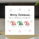 Personalised Family Christmas Card With Envelope Family Cards
