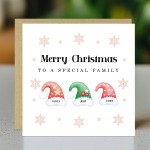 Personalised Family Christmas Card With Envelope Family Cards