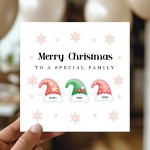 Personalised Family Christmas Card With Envelope Family Cards