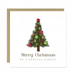 Family Christmas Card With Envelope Personalised Family Card