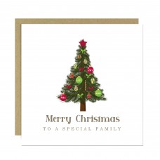Family Christmas Card With Envelope Personalised Family Card