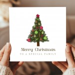 Family Christmas Card With Envelope Personalised Family Card
