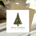 Family Christmas Card With Envelope Personalised Family Card