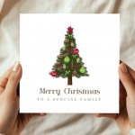 Family Christmas Card With Envelope Personalised Family Card