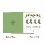 Family Christmas Card Personalised Family Card With Stockings