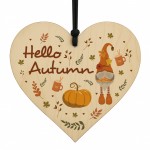 Hello Autumn Decorations Gifts Wooden Heart Hanging Plaque Hello Autumn Decorations Gifts Wooden Heart Hanging Plaque
