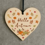 Hello Autumn Home Decor Gifts For Home Wooden Heart Plaque Hello Autumn Home Decor Gifts For Home Wooden Heart Plaque