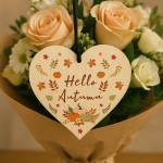 Hello Autumn Home Decor Gifts For Home Wooden Heart Plaque Hello Autumn Home Decor Gifts For Home Wooden Heart Plaque