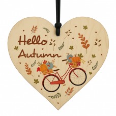 Hello Autumn Plaque Hanging Home Decor Autumnal Decorations Fall