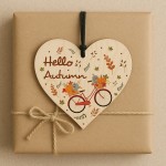 Hello Autumn Plaque Hanging Home Decor Autumnal Decorations Fall