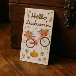 Autumn Decor Plaques Home Seasonal Decorations Leaves Pumpkins
