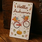 Autumn Decor Plaques Home Seasonal Decorations Leaves Pumpkins