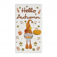 Hello Autumn Decorations Acrylic Wall Plaque Printed Leaves