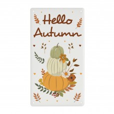 Hello Autumn Decorations White Acrylic Hanging Signs Plaque 