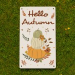 Hello Autumn Decorations White Acrylic Hanging Signs Plaque  Hello Autumn Decorations White Acrylic Hanging Signs Plaque