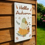 Hello Autumn Decorations White Acrylic Hanging Signs Plaque  Hello Autumn Decorations White Acrylic Hanging Signs Plaque