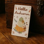 Hello Autumn Decorations White Acrylic Hanging Signs Plaque  Hello Autumn Decorations White Acrylic Hanging Signs Plaque