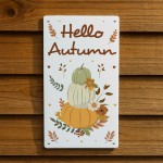 Hello Autumn Decorations White Acrylic Hanging Signs Plaque  Hello Autumn Decorations White Acrylic Hanging Signs Plaque