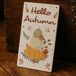 Hello Autumn Decorations White Acrylic Hanging Signs Plaque  Hello Autumn Decorations White Acrylic Hanging Signs Plaque