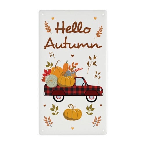 Hello Autumn Wall Plaque Decorations Autumnal Decor Gifts 
