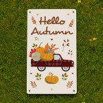 Hello Autumn Wall Plaque Decorations Autumnal Decor Gifts 