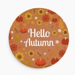 Autumn Decor Sign Hello Autumn Hanging Plaque Autumn Gift