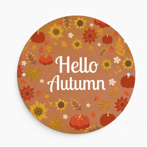Autumn Decor Sign Hello Autumn Hanging Plaque Autumn Gift