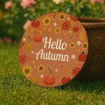 Autumn Decor Sign Hello Autumn Hanging Plaque Autumn Gift
