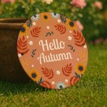 Autumn Decor Hello Autumn Hanging Acrylic Plaque Autumn Gifts