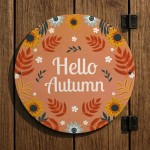 Autumn Decor Hello Autumn Hanging Acrylic Plaque Autumn Gifts