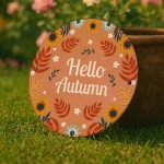 Autumn Decor Hello Autumn Hanging Acrylic Plaque Autumn Gifts