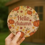 ello Autumn Sign Autumn Decor Hanging Acrylic Plaque Autumn Gift