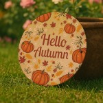 ello Autumn Sign Autumn Decor Hanging Acrylic Plaque Autumn Gift