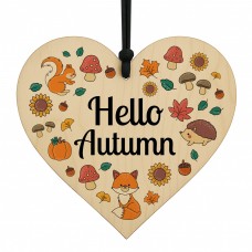 Autumn Home Decor Hello Autumn Wooden Plaque Hanging Decorations