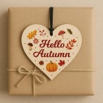 Autumn Home Decoration Hanging Wooden Sign 'Hello Autumn' 