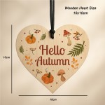 Autumn Home Decoration Hanging Wooden Sign 'Hello Autumn' 