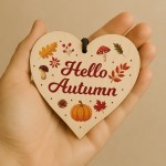 Autumn Home Decoration Hanging Wooden Sign 'Hello Autumn' 