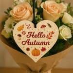 Autumn Home Decoration Hanging Wooden Sign 'Hello Autumn' 