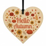 Hello Autumn Decorations For Home Hanging Wooden Heart Plaque Hello Autumn Decorations For Home Hanging Wooden Heart Plaque