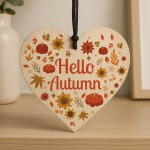Hello Autumn Decorations For Home Hanging Wooden Heart Plaque Hello Autumn Decorations For Home Hanging Wooden Heart Plaque