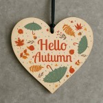 Hello Autumn Wooden Plaque Autumn Decorations Autumnal Decor