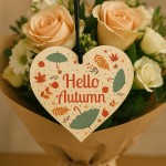 Hello Autumn Wooden Plaque Autumn Decorations Autumnal Decor
