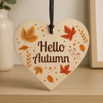 Autumn Decorations Autumn Gifts Wooden Heart Hanging Plaque